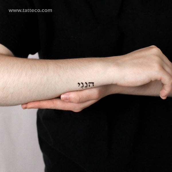 Hineni Temporary Tattoo - Set of 3
