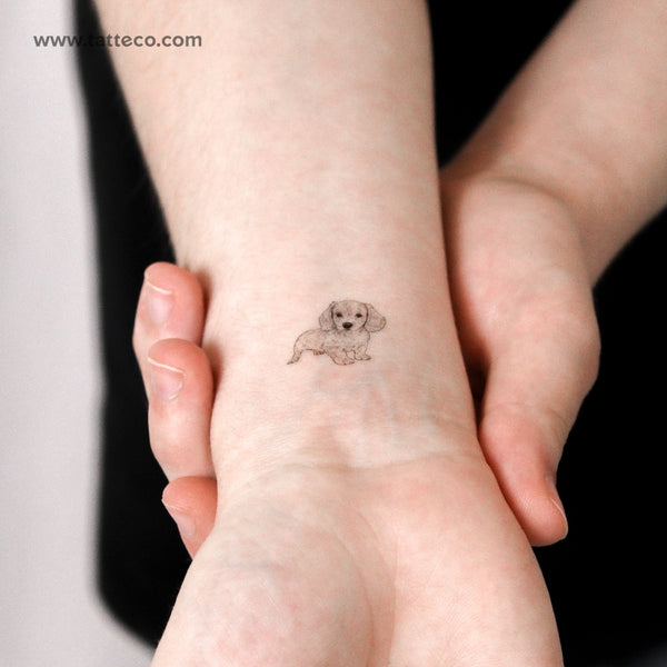 Wiener Puppy Temporary Tattoo - Set of 3