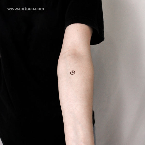 Clock Temporary Tattoo - Set of 3