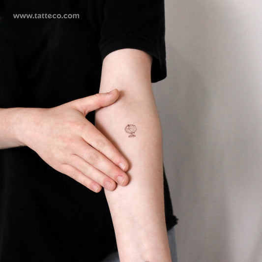 World Globe Temporary Tattoo - Set of 3