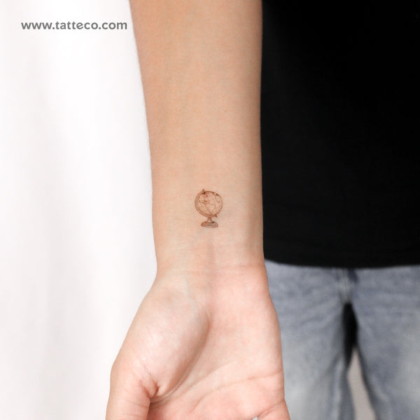 World Globe Temporary Tattoo - Set of 3