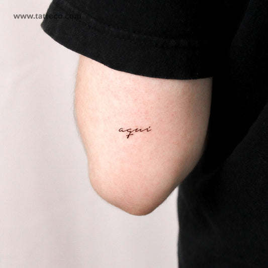 Aquí Temporary Tattoo - Set of 3