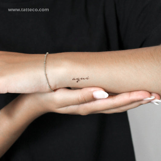 Aquí Temporary Tattoo - Set of 3