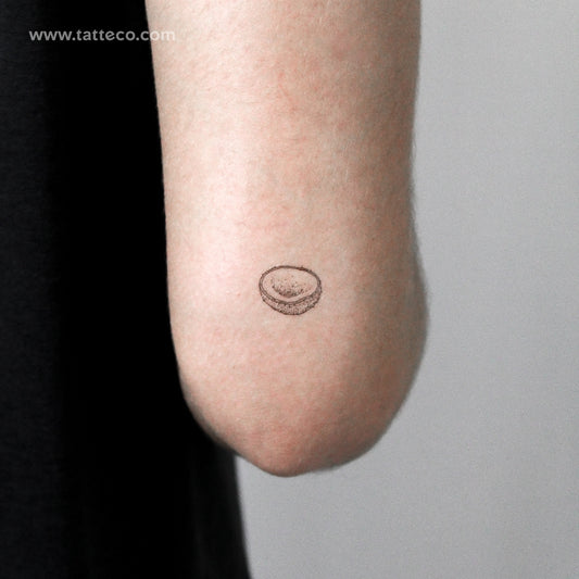 Half Coconut Temporary Tattoo - Set of 3