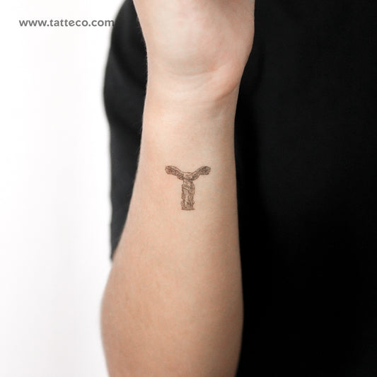 Small Winged Victory Of Samothrace Temporary Tattoo - Set of 3