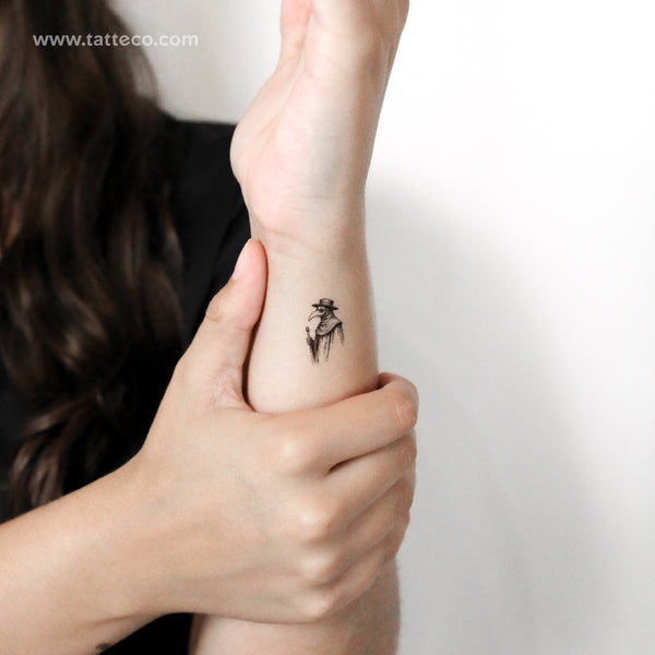 Plague Doctor Temporary Tattoo - Set of 3