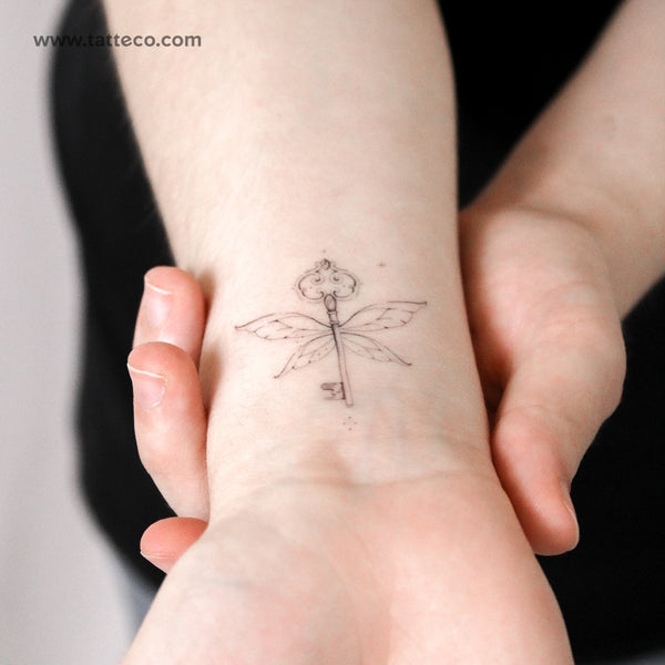 Flying Key Temporary Tattoo By Stefano Mazza - Set of 3