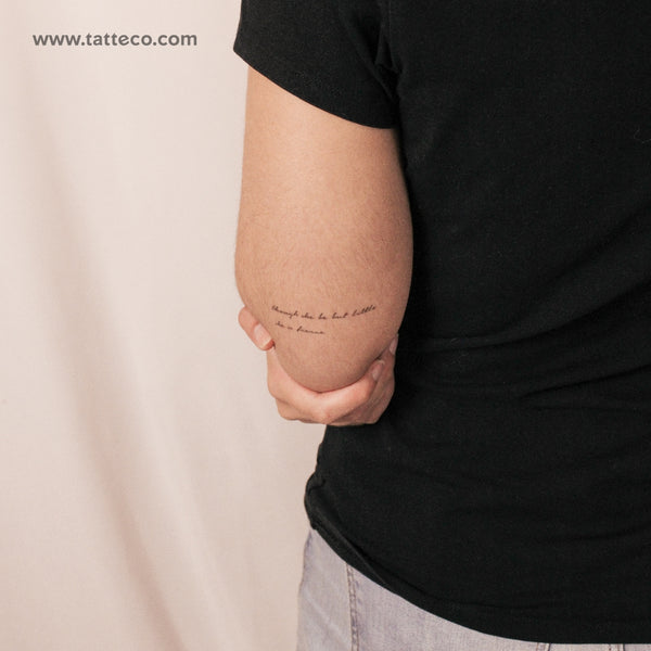 Though She Be But Little, She Is Fierce Temporary Tattoo - Set of 3