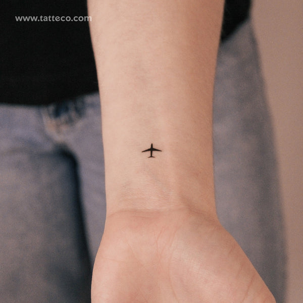 Tiny Airplane 2-Week Temporary Tattoo - Set of 2