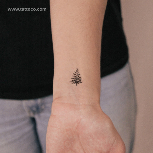 Small Pine Tree 2-Week Temporary Tattoo - Set of 2