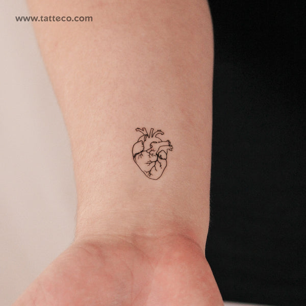 Anatomical Heart Semi-Permanent Tattoo - Set of 2