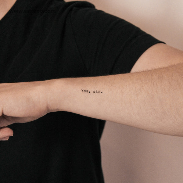 Yes, Sir Semi-Permanent Tattoo - Set of 2