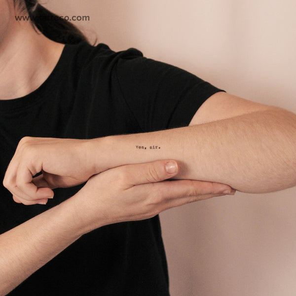 Yes, Sir Semi-Permanent Tattoo - Set of 2