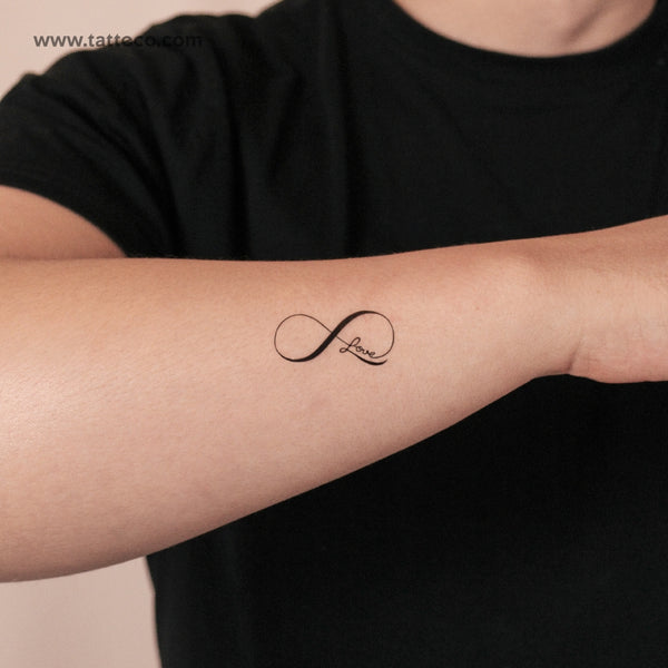 Tatuaje semipermanente de amor infinito - Juego de 2