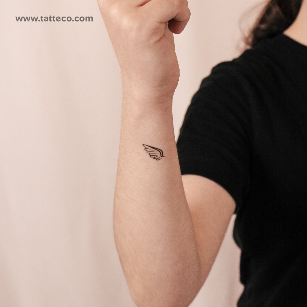 Tatuaje semipermanente del ala izquierda - Juego de 2