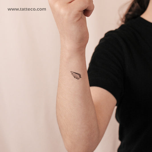 Tatuaje semipermanente del ala izquierda - Juego de 2