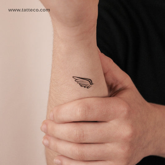 Tatuaje semipermanente del ala izquierda - Juego de 2