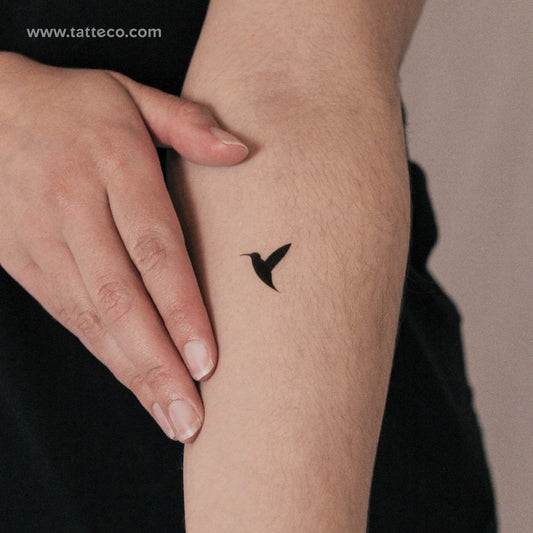 Tatuaje semipermanente de colibrí Tatteco - Juego de 2