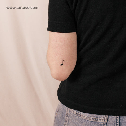 Tatuaje semipermanente de nota musical (juego de 2)