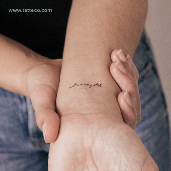 'Strength' Semi-Permanent Tattoo - Set of 2