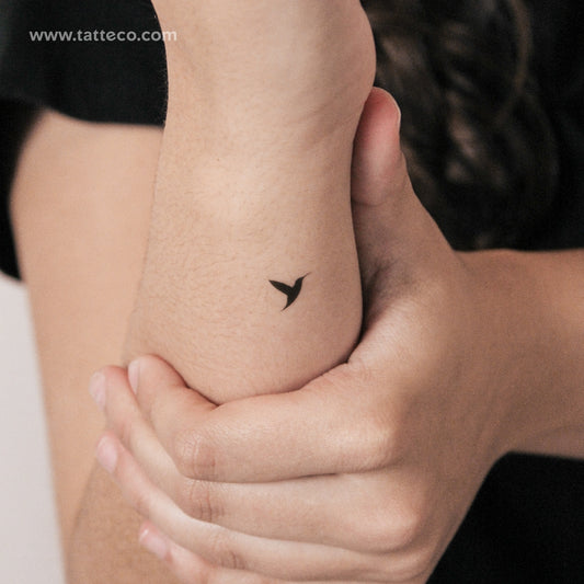 Tatuaje semipermanente pequeño de colibrí Tatteco - Juego de 2