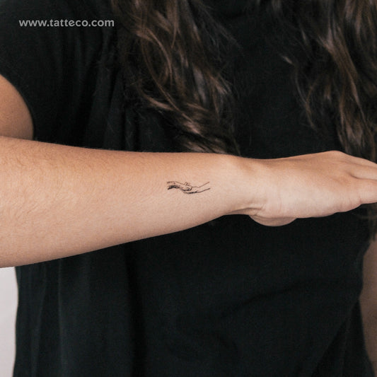 Tatuaje semipermanente de pata y mano de perro (juego de 2)
