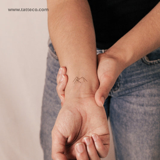 Tatuaje semipermanente de glaciar de montaña - Juego de 2