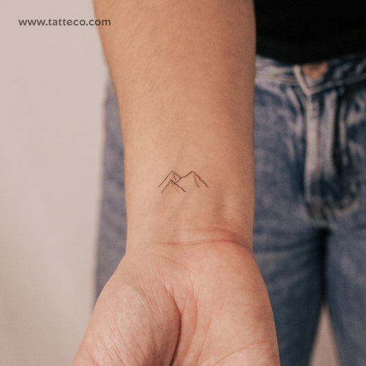 Tatuaje semipermanente de glaciar de montaña - Juego de 2