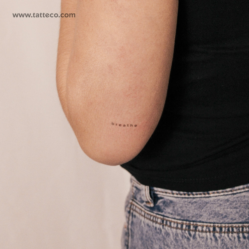 Sans-Serif Breathe Semi-Permanent Tattoo - Set of 2