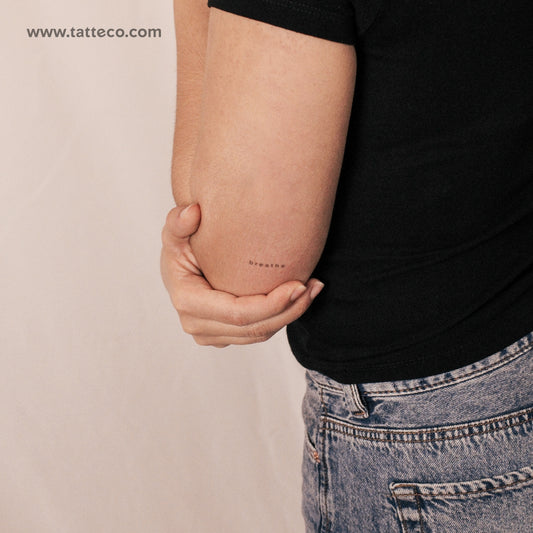 Tatuaje semipermanente Sans-Serif Breathe - Juego de 2