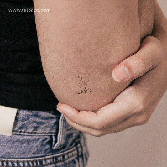 Tatuaje semipermanente Unalome de meditación (pequeño) - Juego de 2