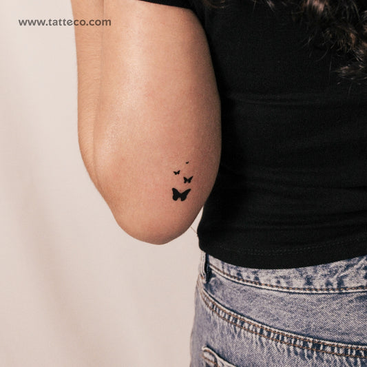 Tatuaje semipermanente de familia de mariposas (juego de 2)