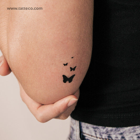 Tatuaje semipermanente de familia de mariposas (juego de 2)
