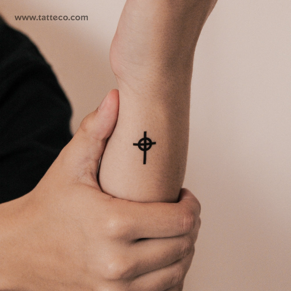Celtic Cross Semi-Permanent Tattoo - Set of 2