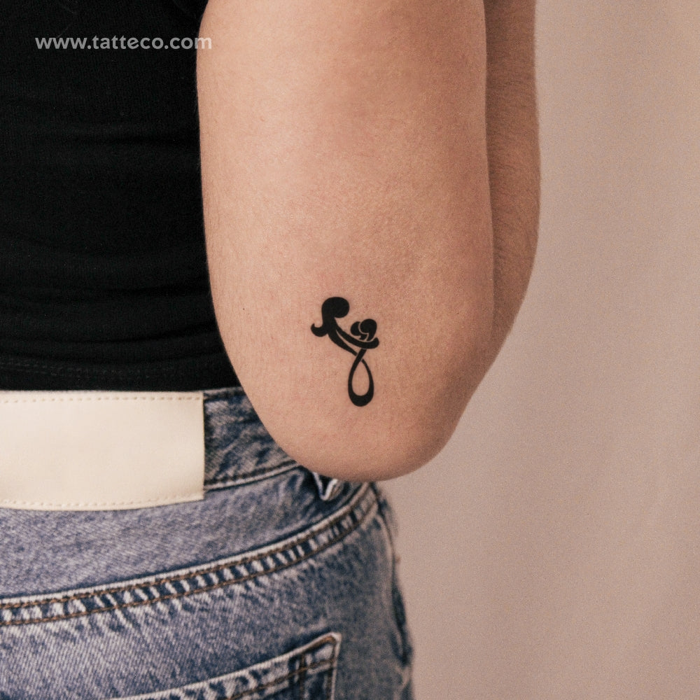 Mother And Two Sons Semi-Permanent Tattoo - Set of 2