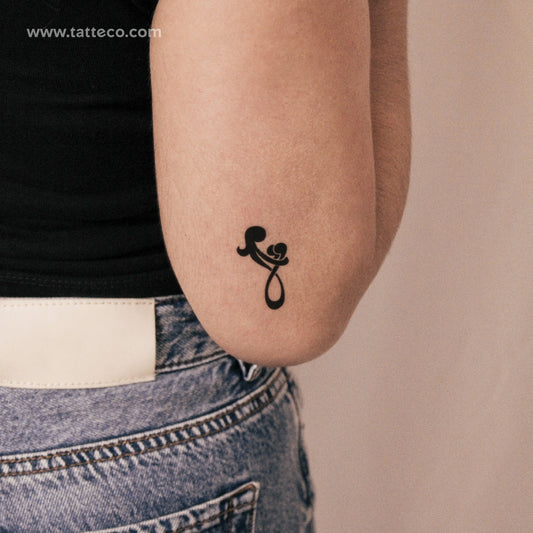 Tatuaje semipermanente de madre y dos hijos (juego de 2)