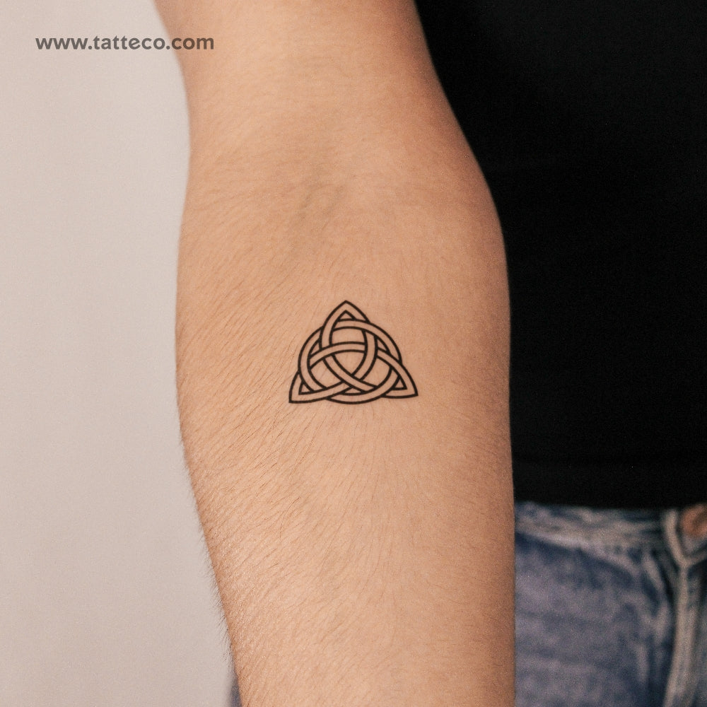 Interlaced Trinity Knot Semi-Permanent Tattoo - Set of 2