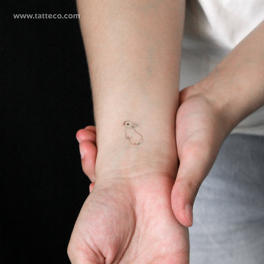 Standing Rabbit Semi-Permanent Tattoo - Set of 2