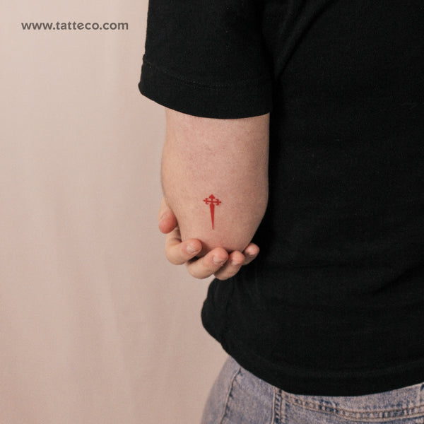 Cross Of Santiago Temporary Tattoo - Set of 3