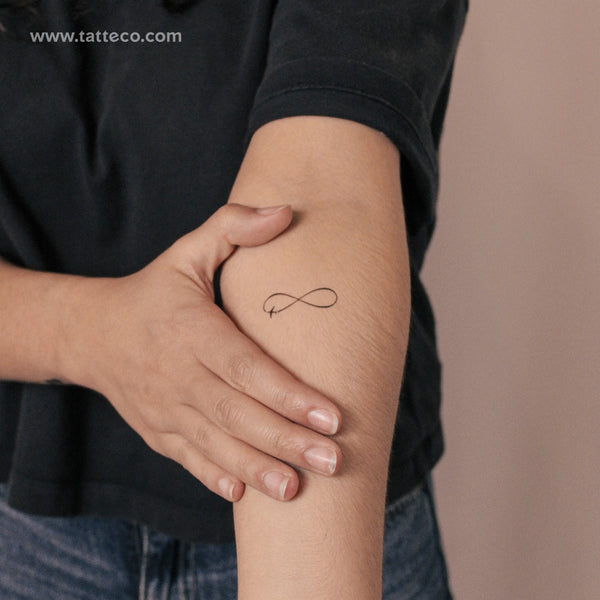 Airplane Infinity Symbol Semi-Permanent Tattoo - Set of 2