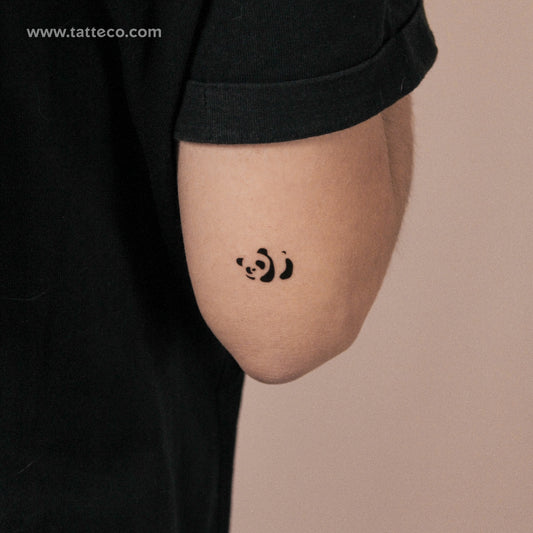 Tatuaje semipermanente de oso panda (juego de 2)