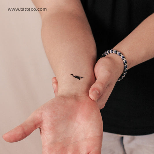Tatuaje semipermanente de orca (pequeño) - Juego de 2