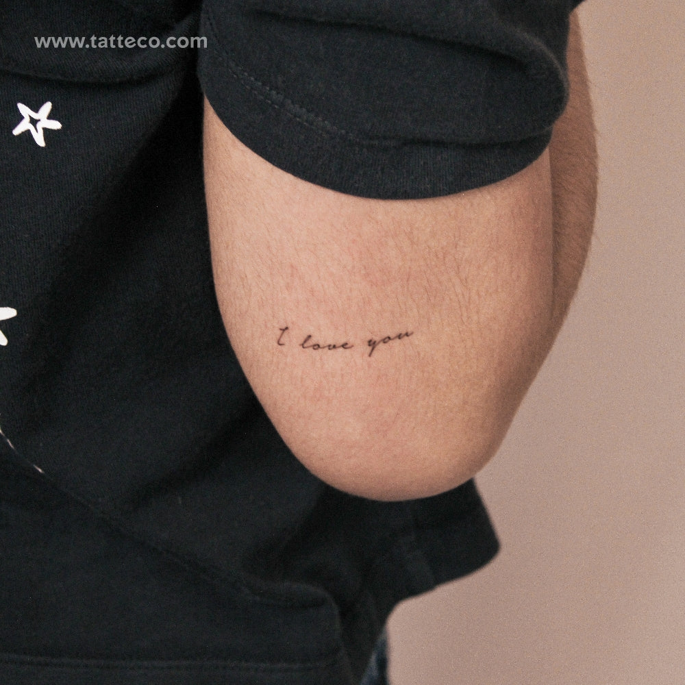 Tatuaje semipermanente "Te amo" - Juego de 2