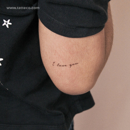 Tatuaje semipermanente "Te amo" - Juego de 2