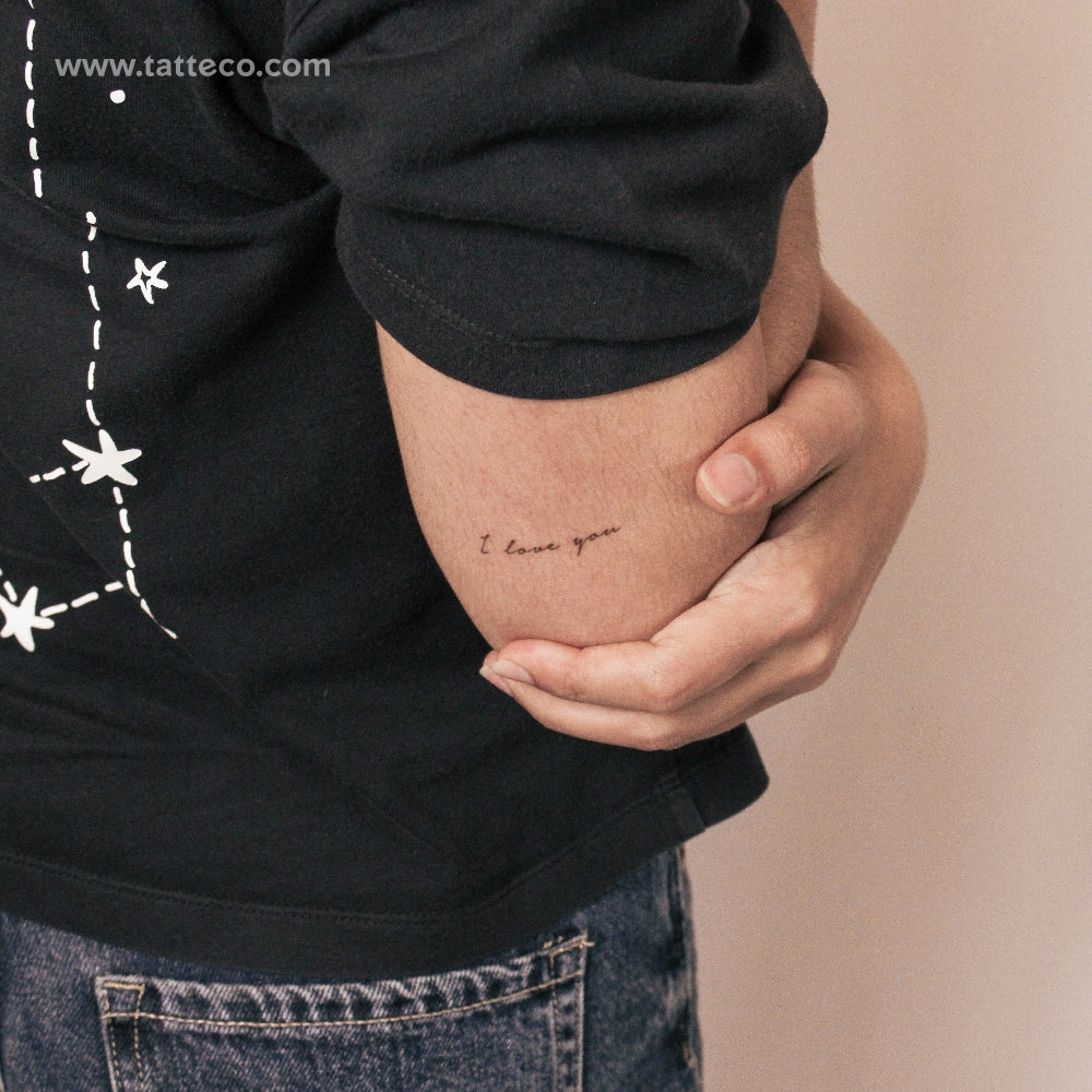 Tatuaje semipermanente "Te amo" - Juego de 2