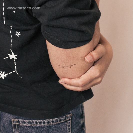 Tatuaje semipermanente "Te amo" - Juego de 2