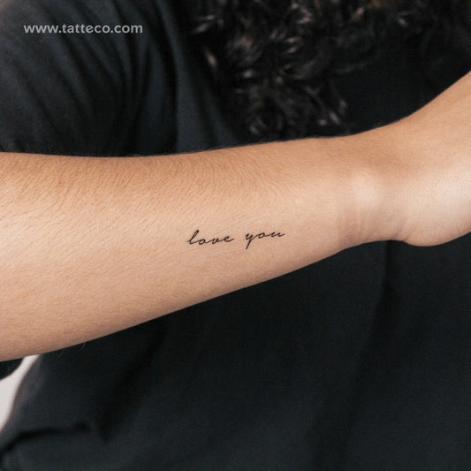 Tatuaje semipermanente "Te amo" - Juego de 2