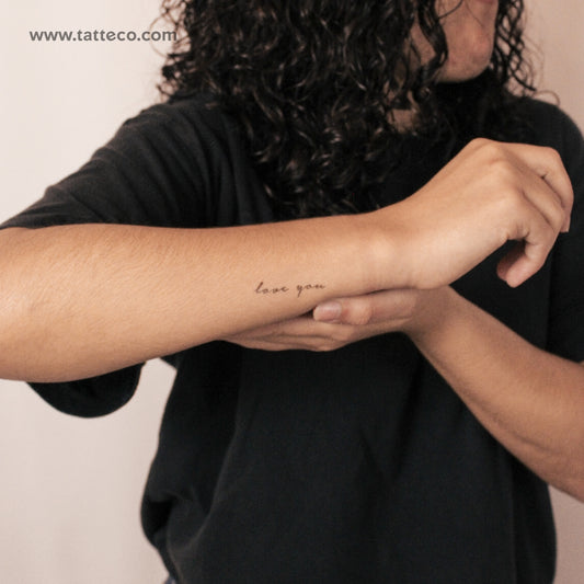 Tatuaje semipermanente "Te amo" - Juego de 2