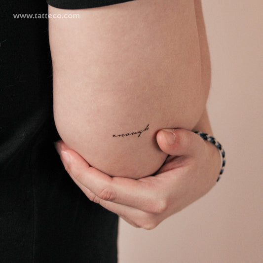 'Enough' Semi-Permanent Tattoo - Set of 2