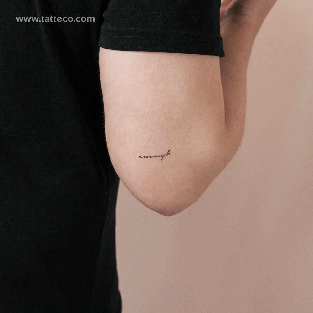 'Enough' Semi-Permanent Tattoo - Set of 2